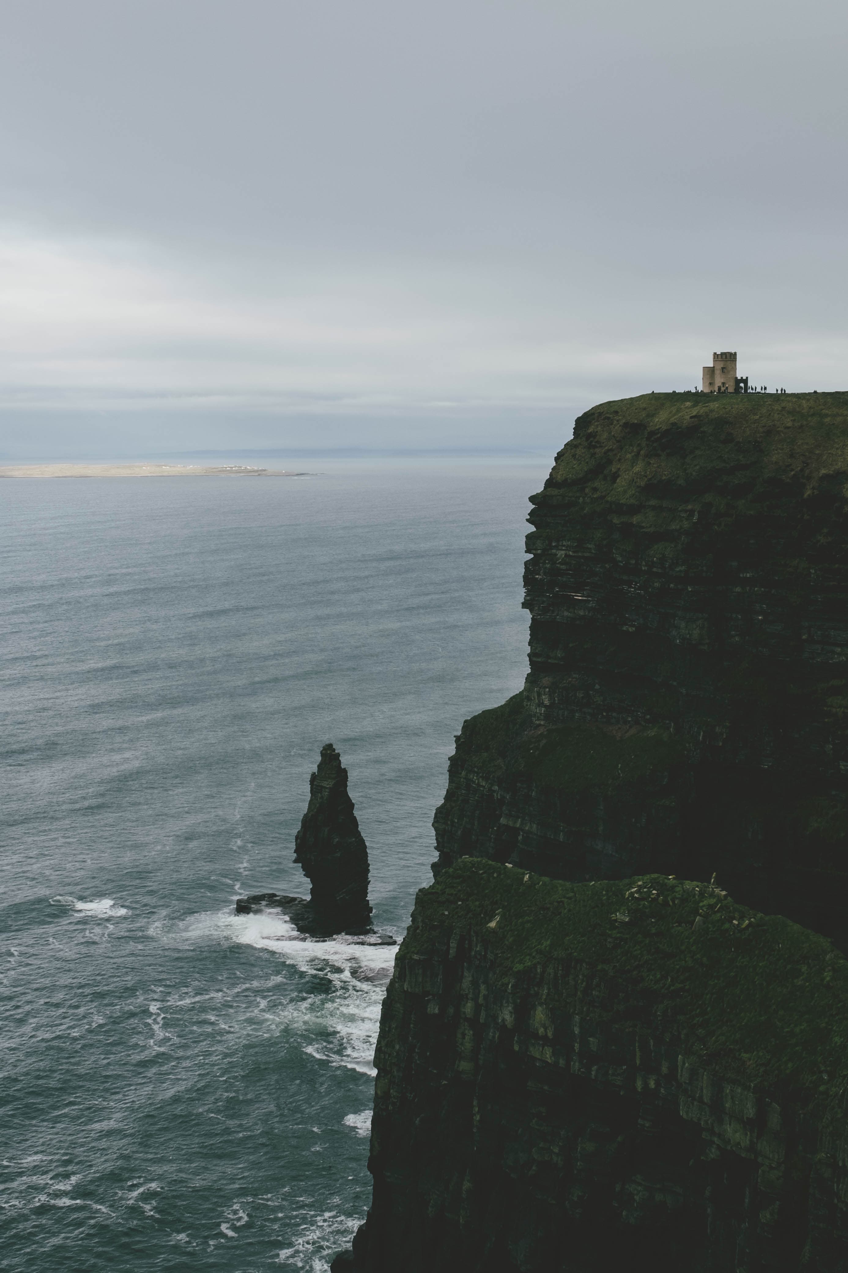 Looking north at the cliffs
