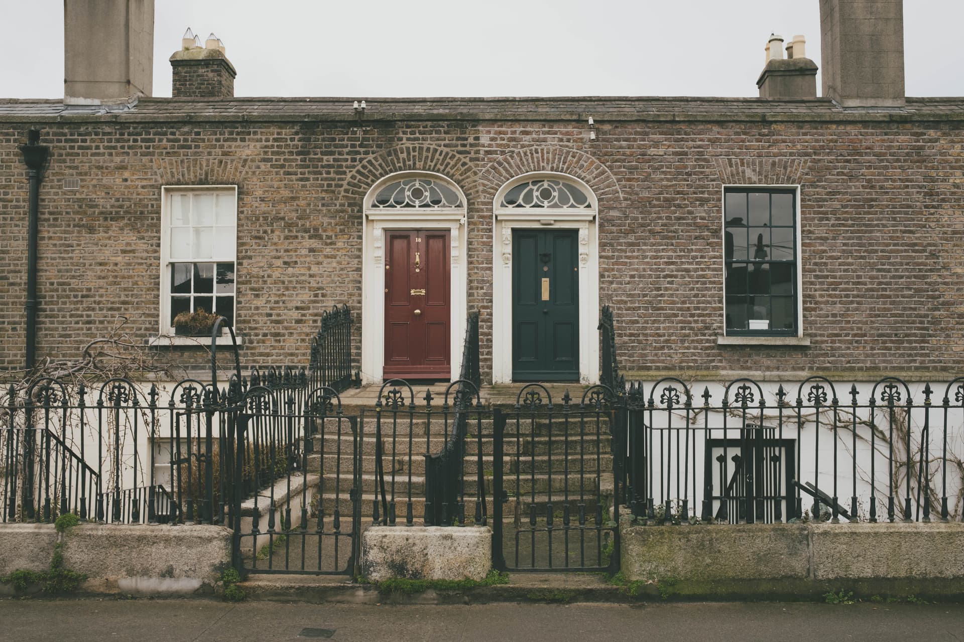 Traditional Irish one-floor-over-basement homes in the Portobello neighborhood