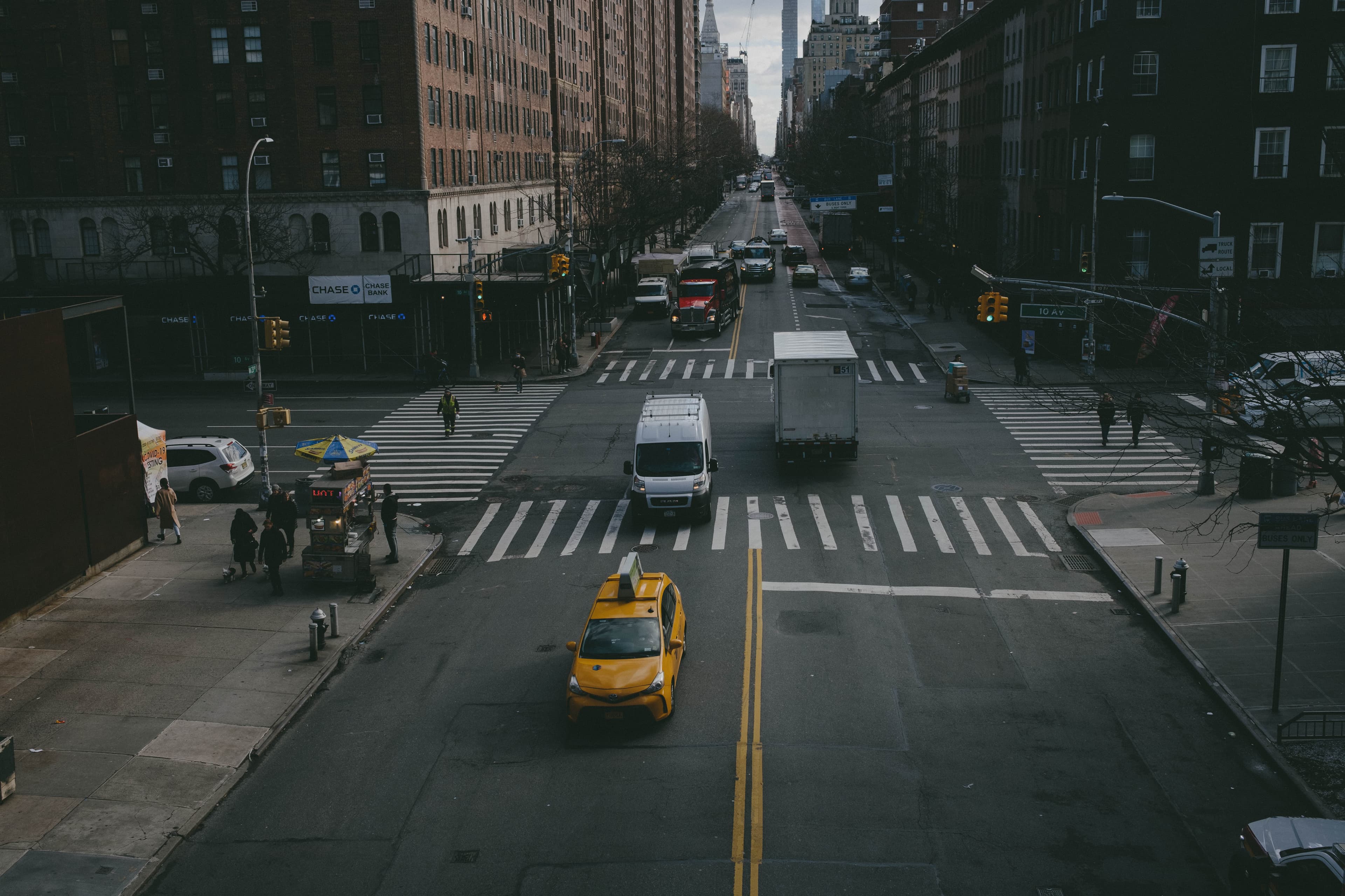 The street as seen from the High Line