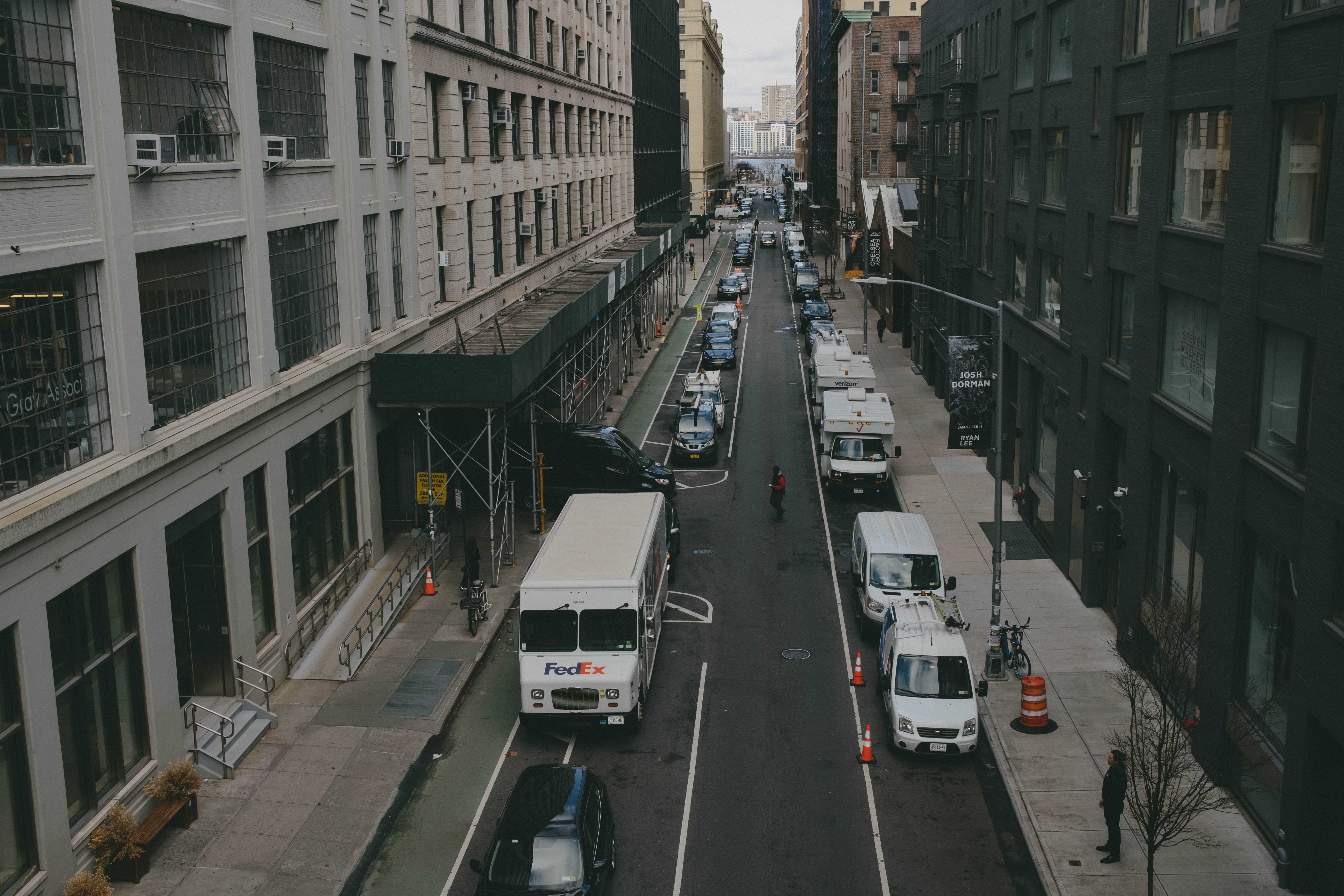 The street as seen from the High Line