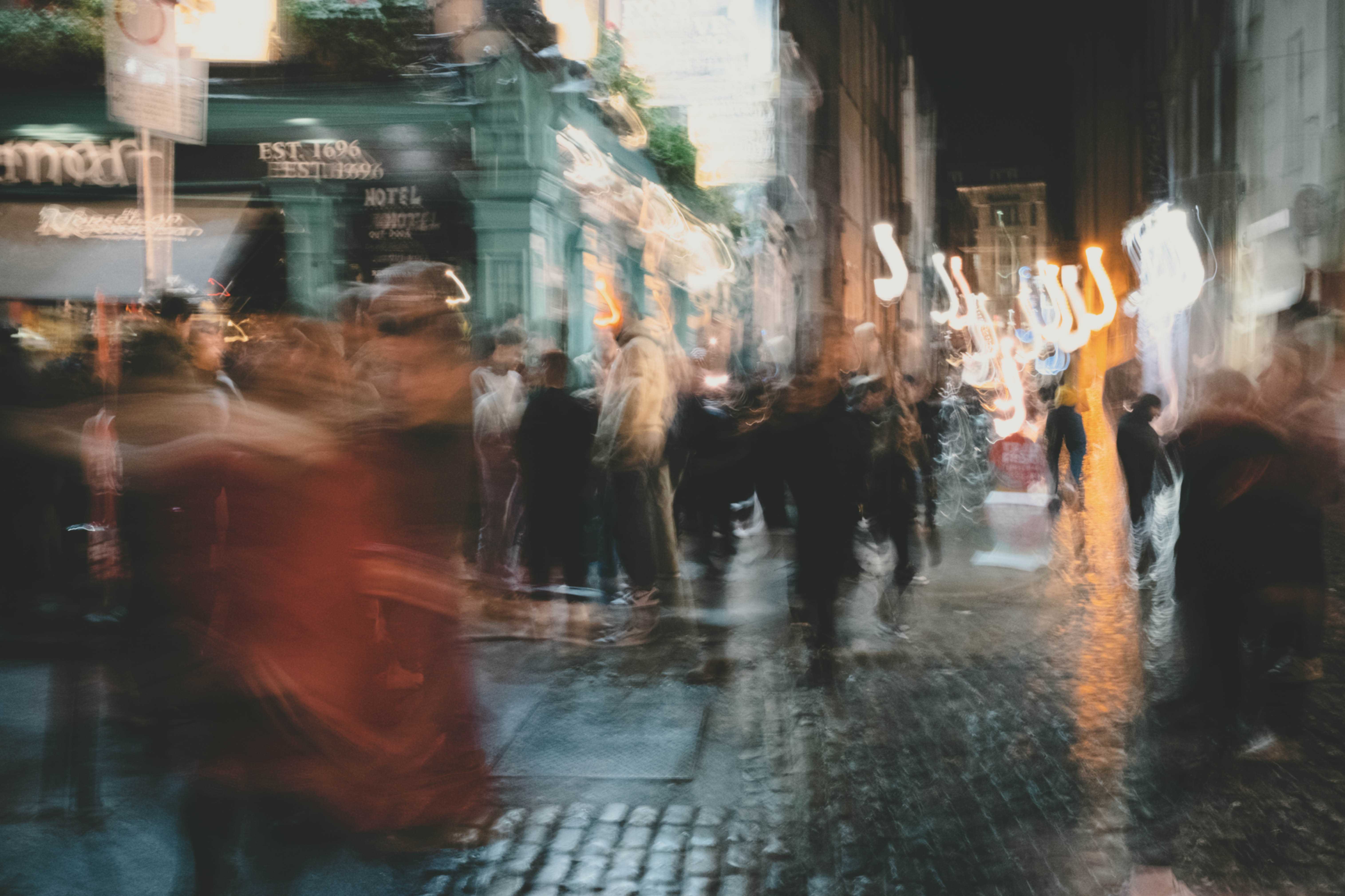 Long expose, an abstract image capturing the energy of the night light.