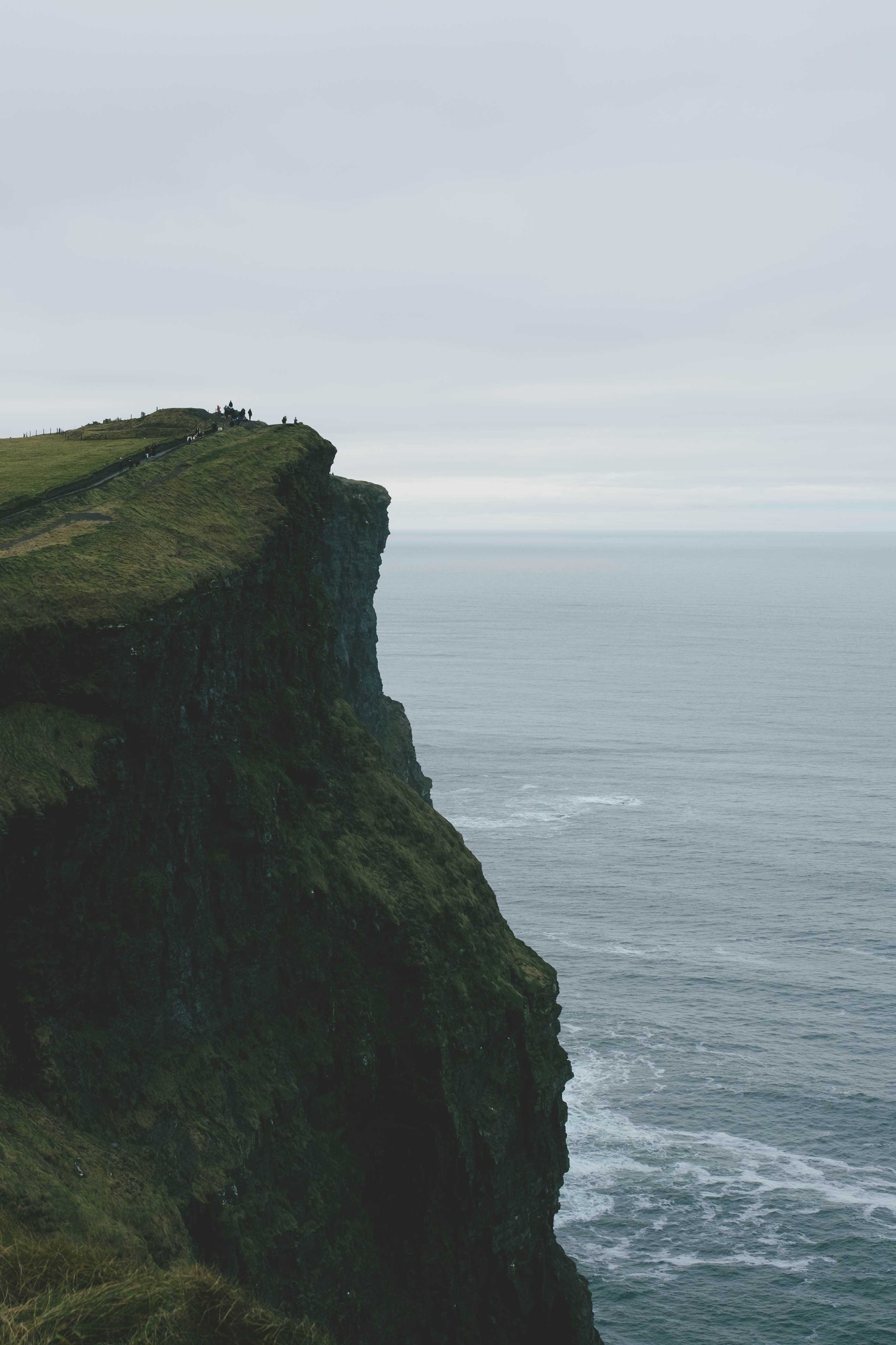 The cliff, likely its tallest point