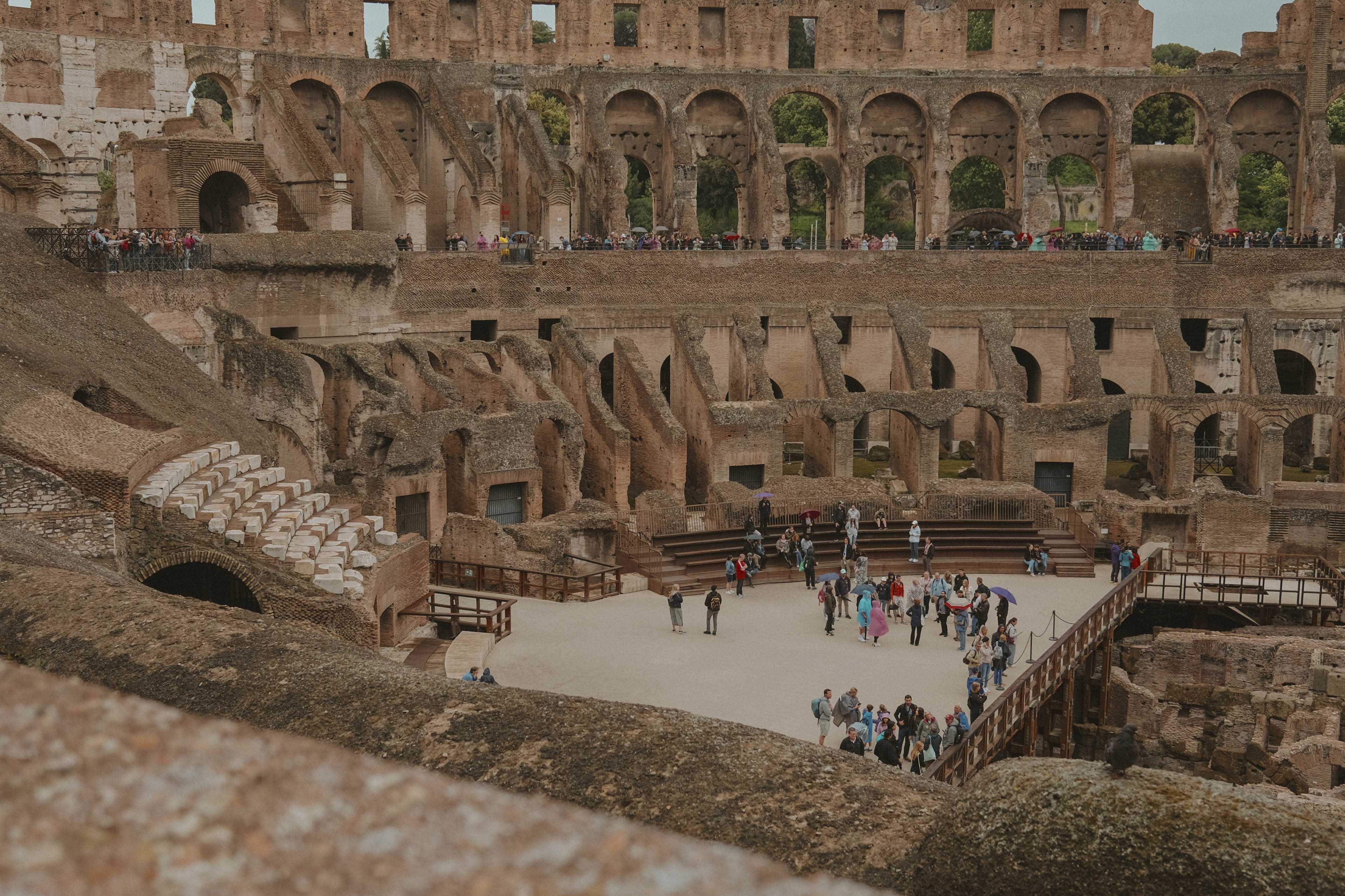 The Colosseum floor from above