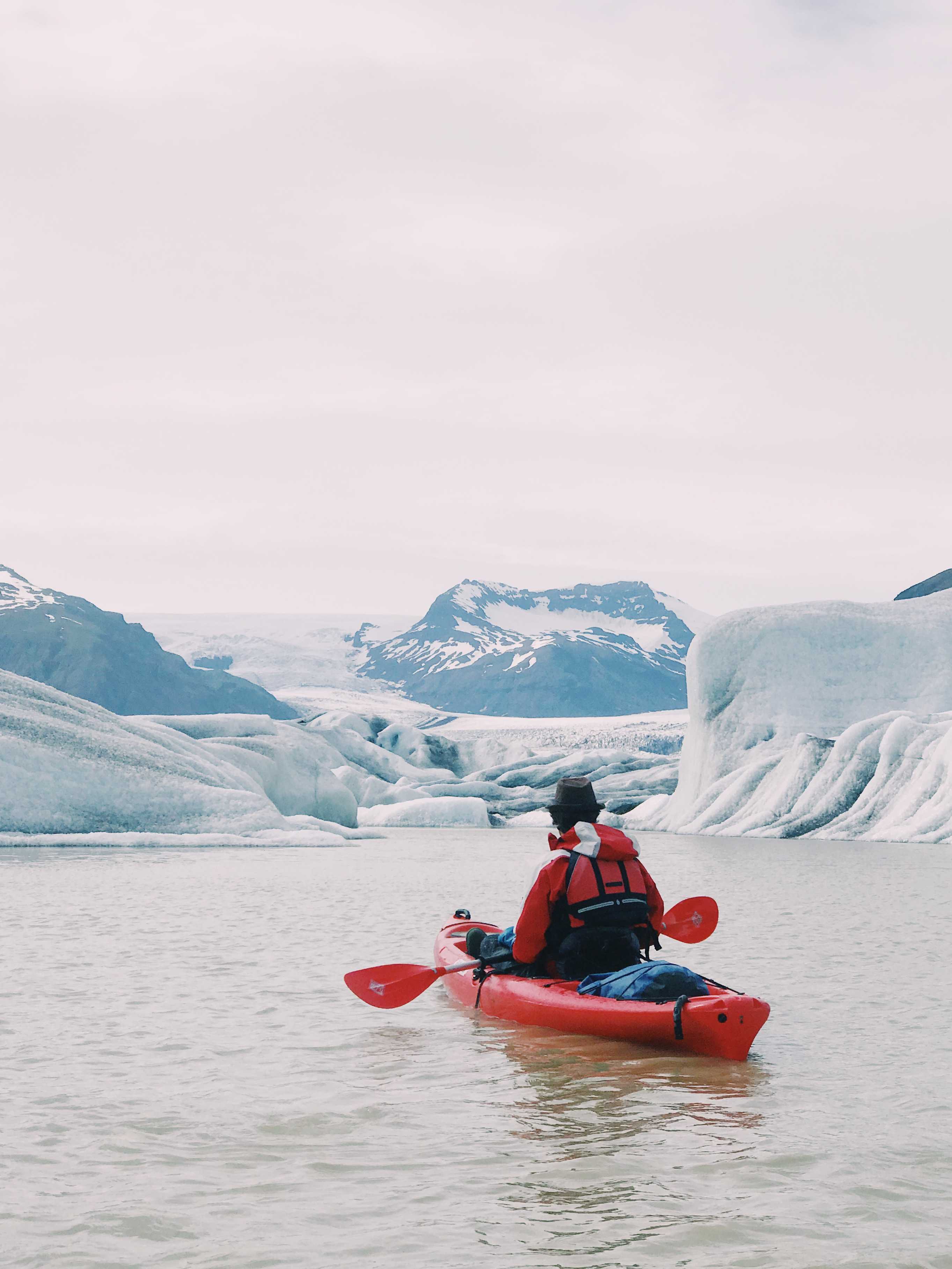 Kayak tour guide on the water