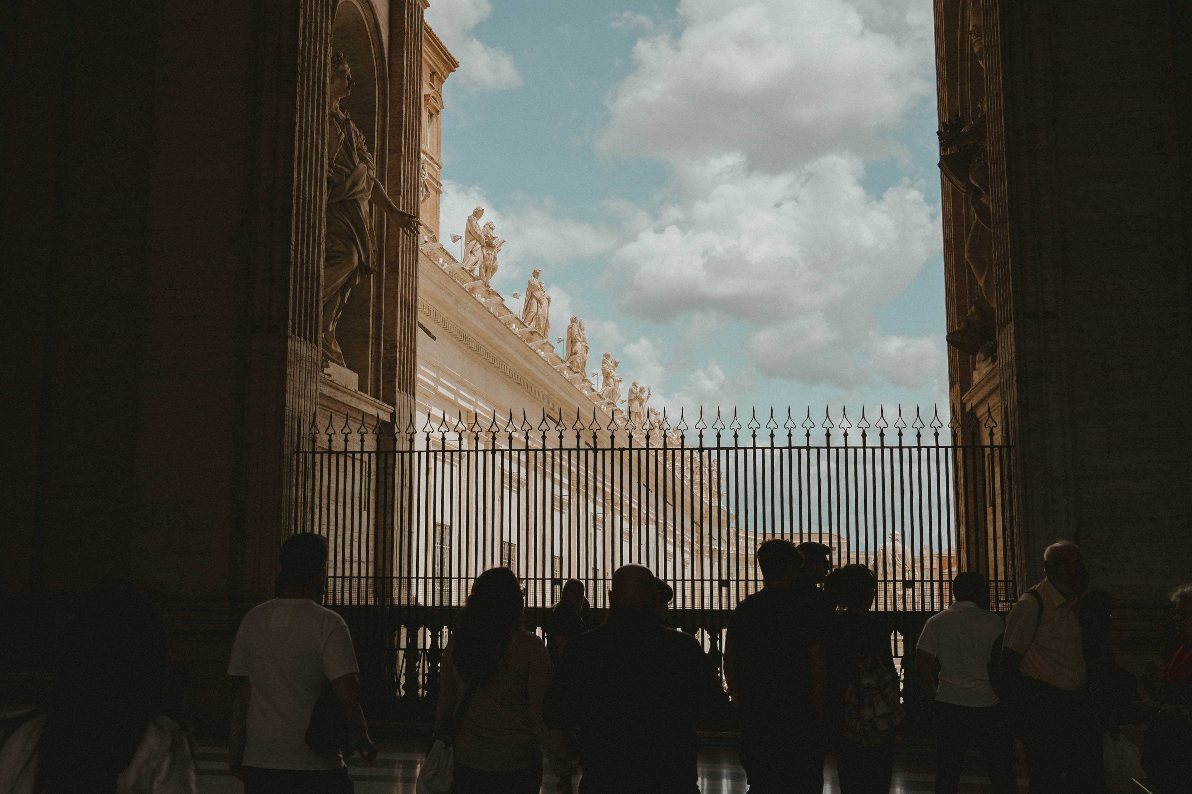 Statues on top of the vatican