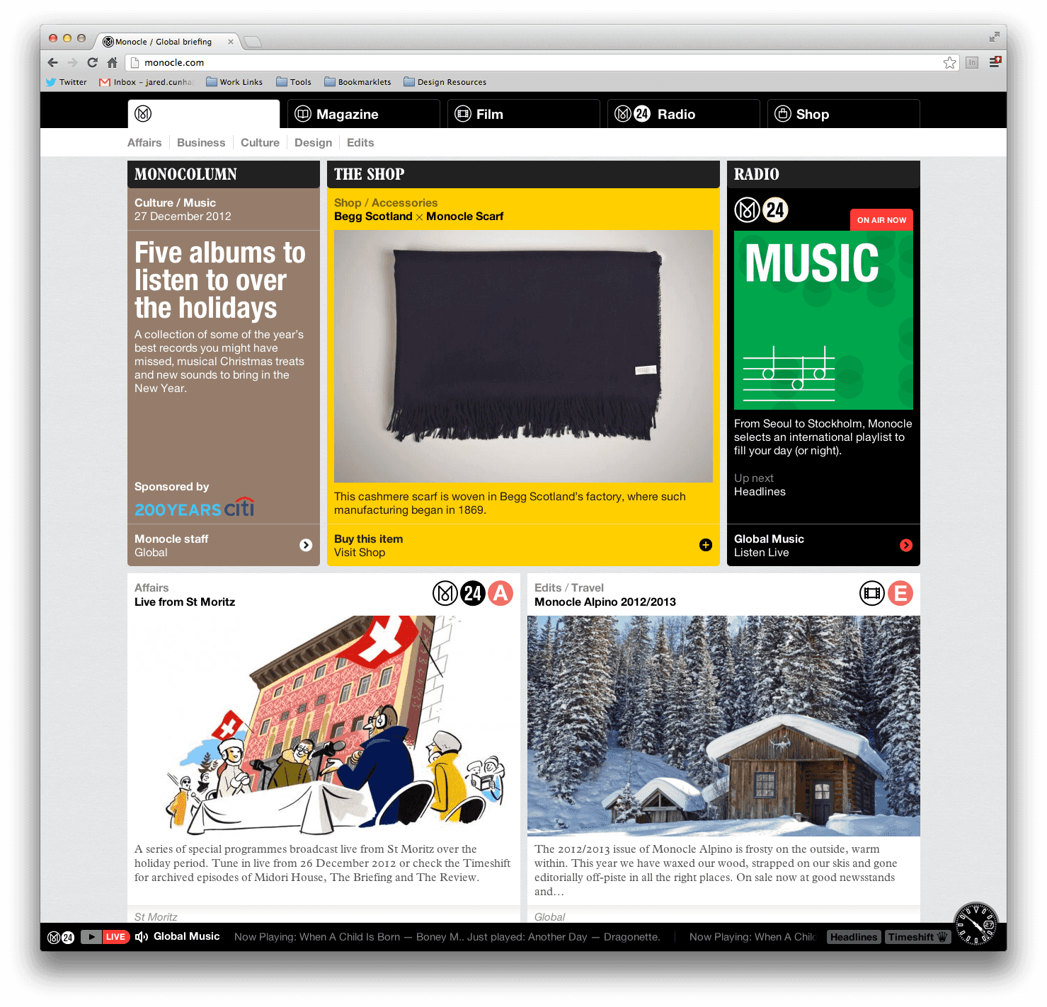 Screenshot of Monocle