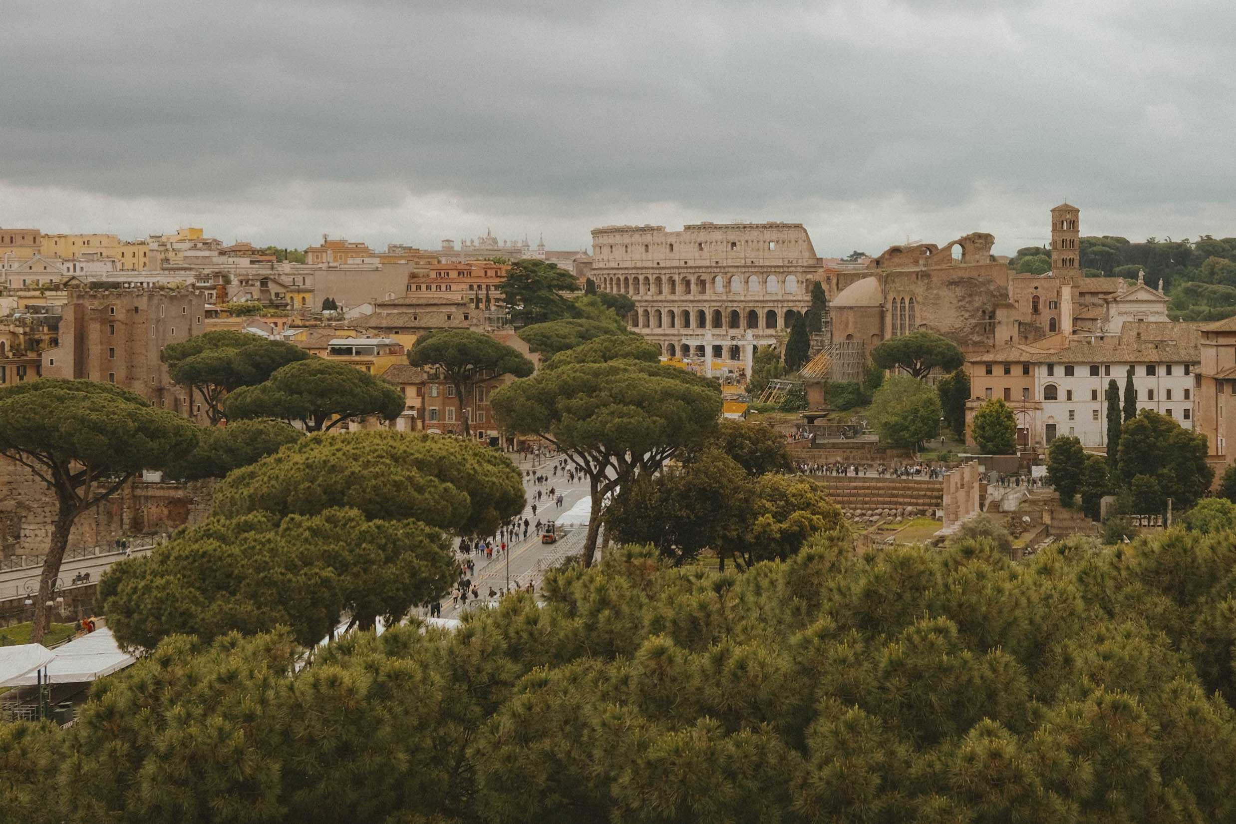 Looking towards Colosseum from Roman Forum