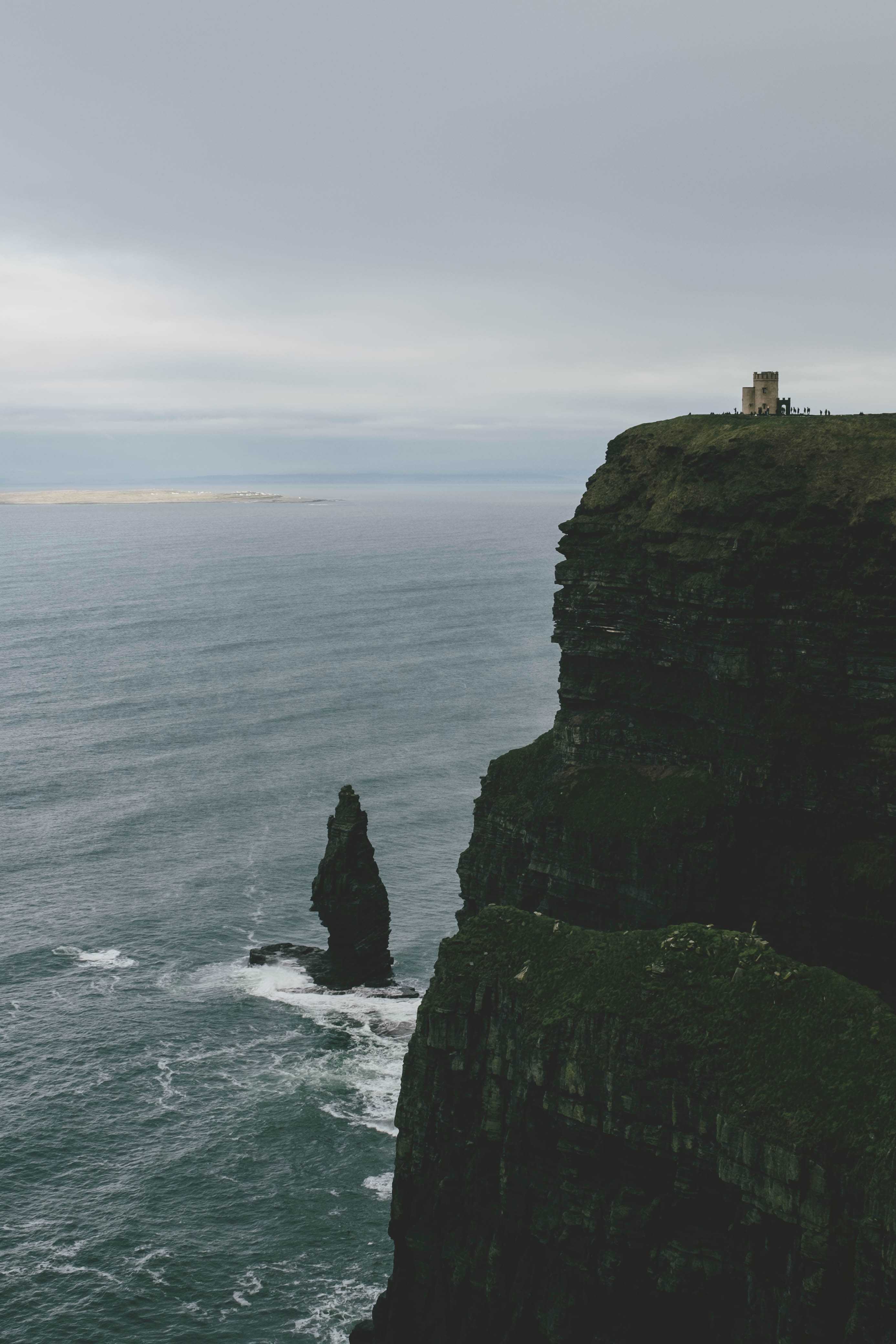 Looking north at the cliffs