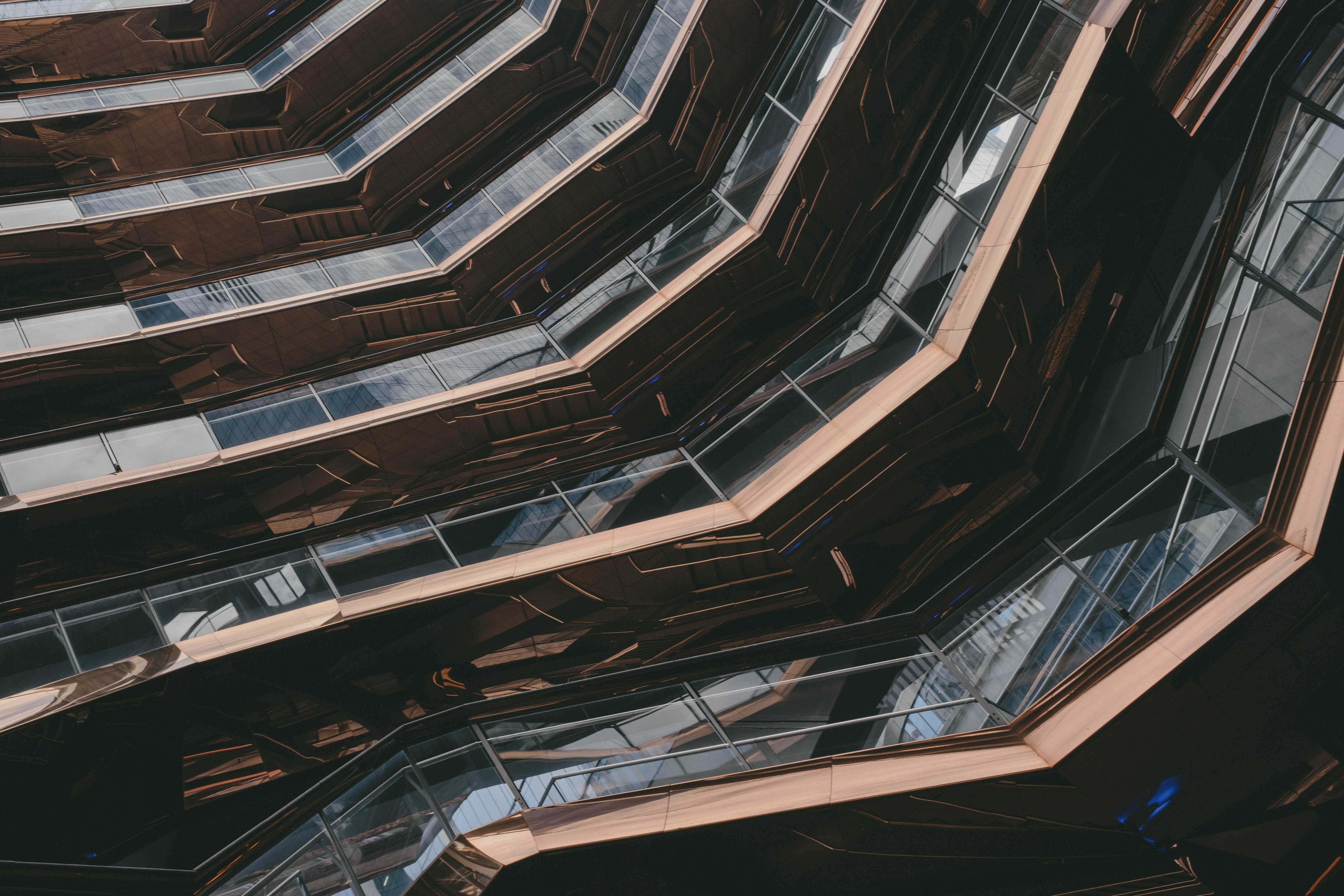 Abstract image of The Vessel in Hudson Yards